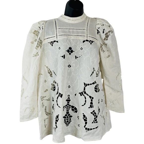 Free People Laurel Cutwork Tunic Ivory-Size Small RRP £228
New without Tags - Picture 4 of 8